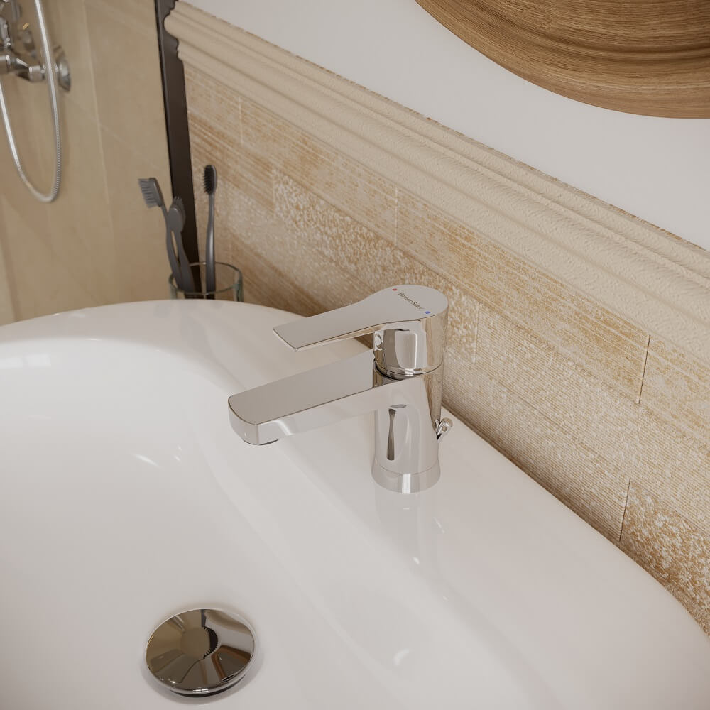 Ramonsoler Titanium Смеситель для раковины однорычажный, цвет: хром 1801