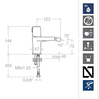 Ramonsoler Tzar Смеситель для биде однорычажный, цвет: золото брашированное 340301OC