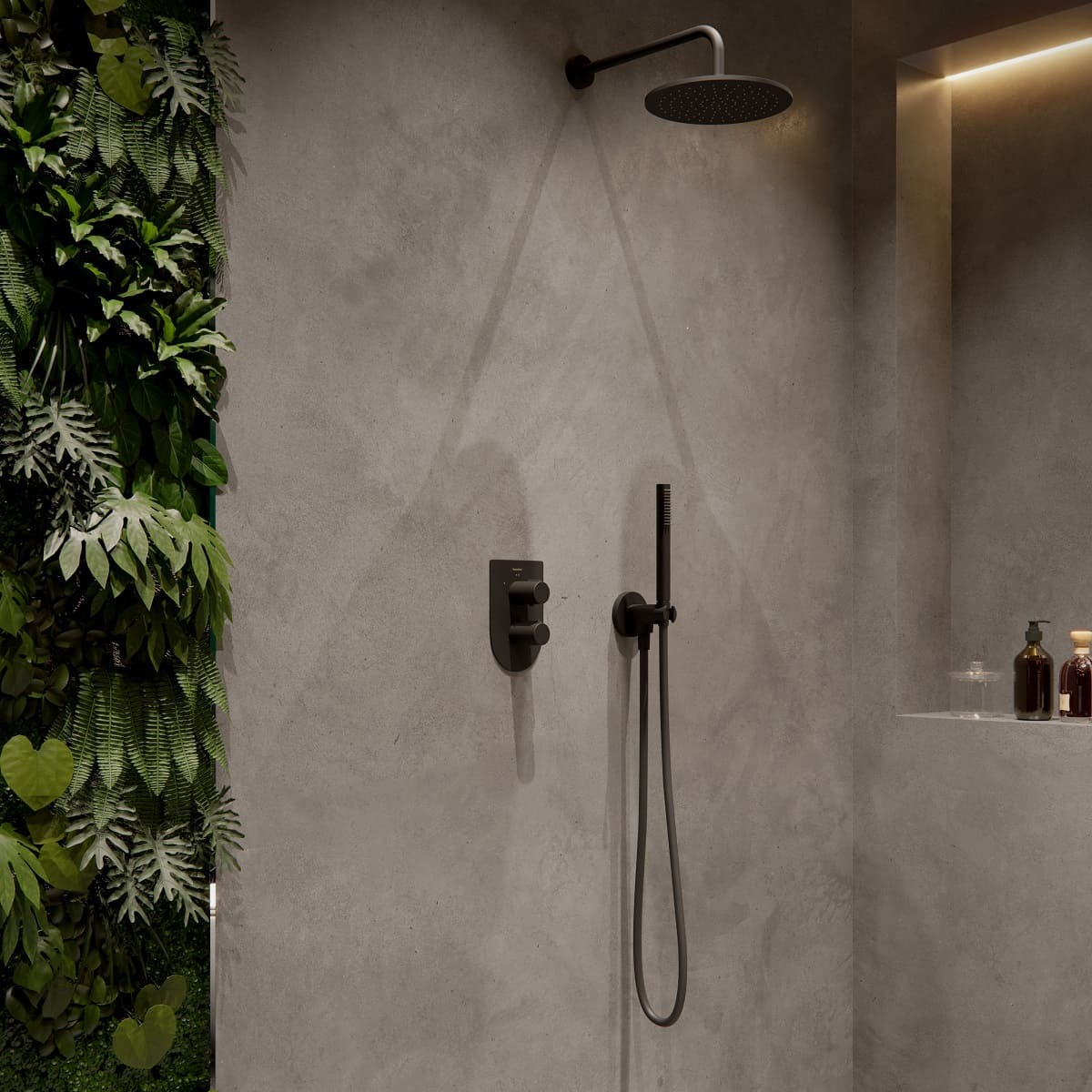 Ramonsoler Tzar Встраиваемый смеситель на 2 потребителя, цвет: матовый черный 341502SNM