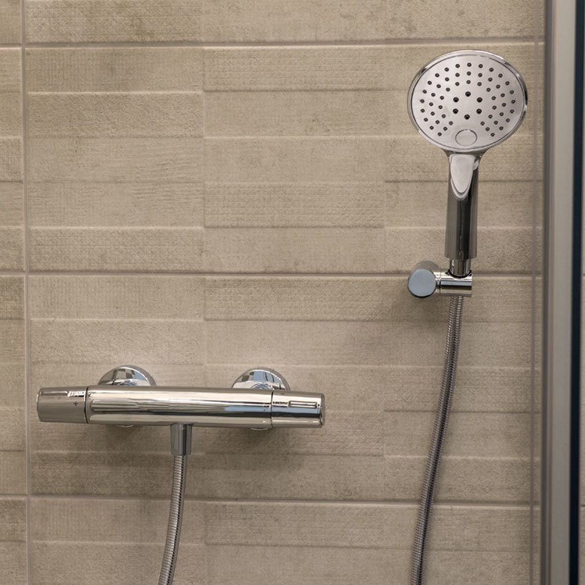 Ramonsoler Tzar Термостатический смеситель настенный с душем, цвет: хром 343401TR