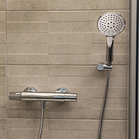 Ramonsoler Tzar Термостатический смеситель настенный с душем, цвет: хром 343401TR