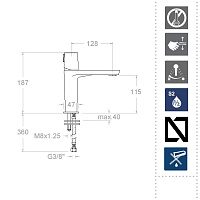 Ramonsoler Tzar Смеситель для раковины однорычажный, цвет: хром 340401