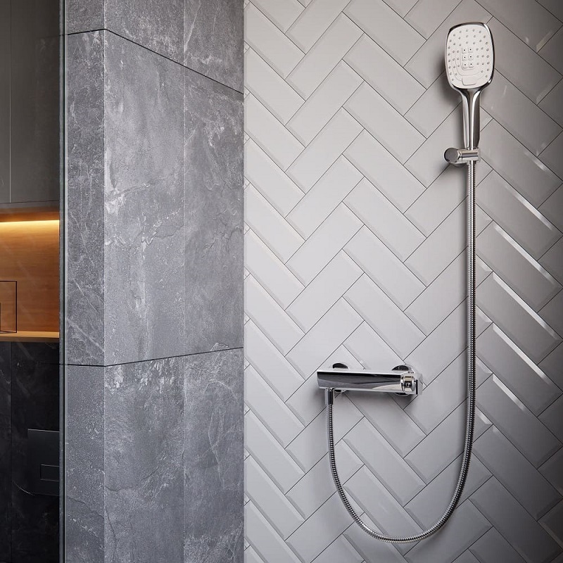 Ramonsoler Urban Chic Смеситель настенный с душем, цвет: хром 210801K3