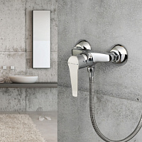 Ramonsoler Ypsilon Plus Термостатический смеситель настенный с душем, цвет: хром 6408T3