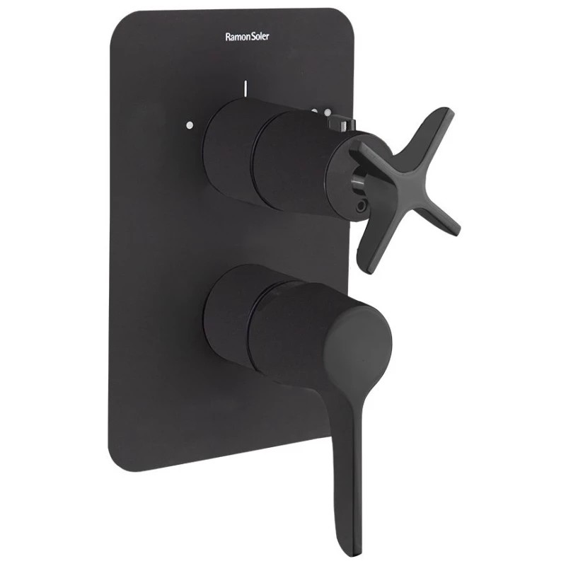 Ramonsoler Adagio Встраиваемый смеситель на 2 потребителя, цвет: матовый черный 911512SNM