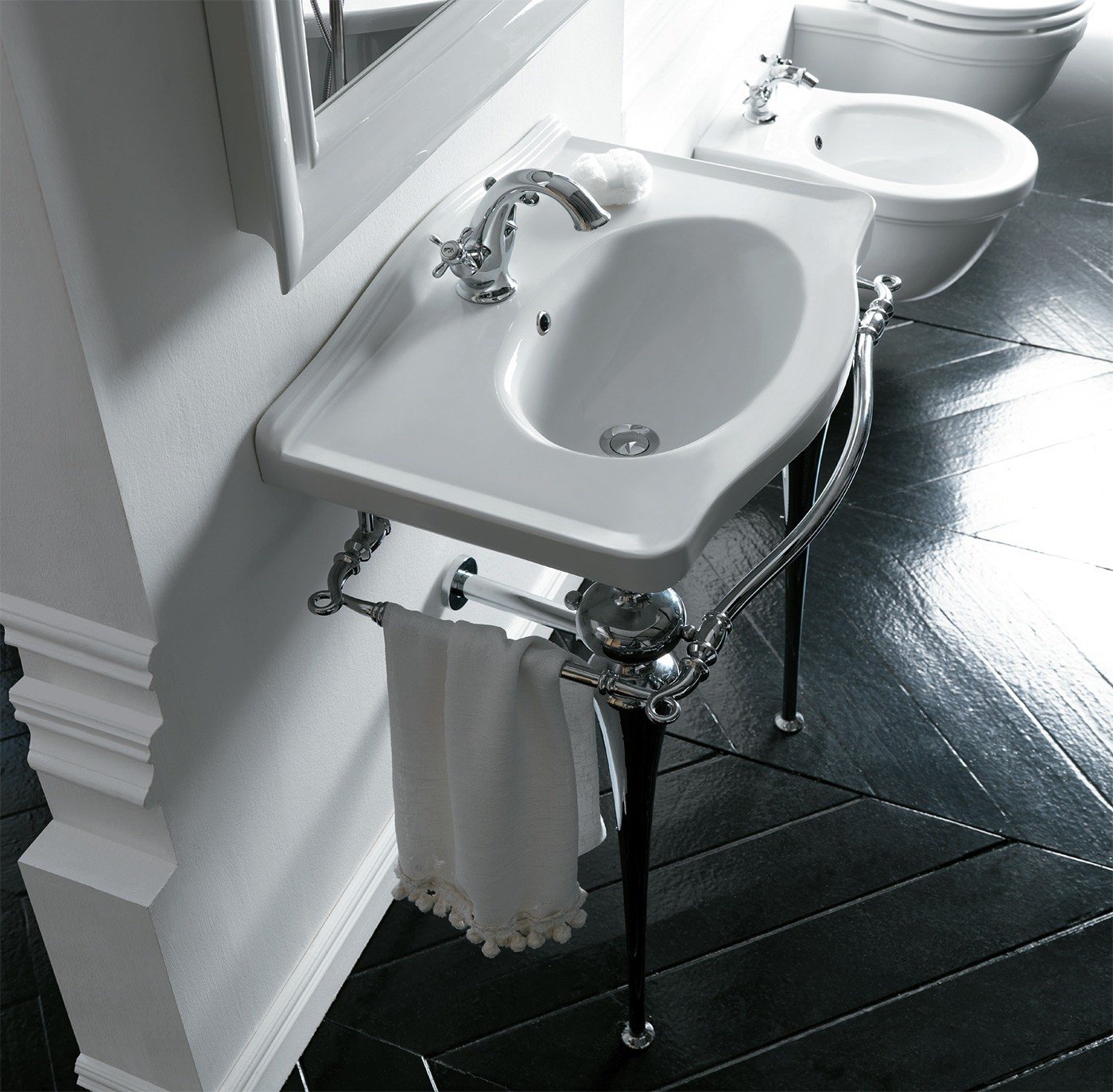 Galassia Ethos Ножки под раковину на 55 см, цвет: хром 8472