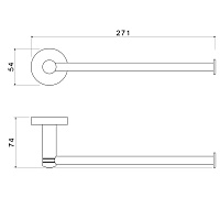 Timo Saona Полотенцедержатель подвесной, латунь цвет: золото матовое 13051/17