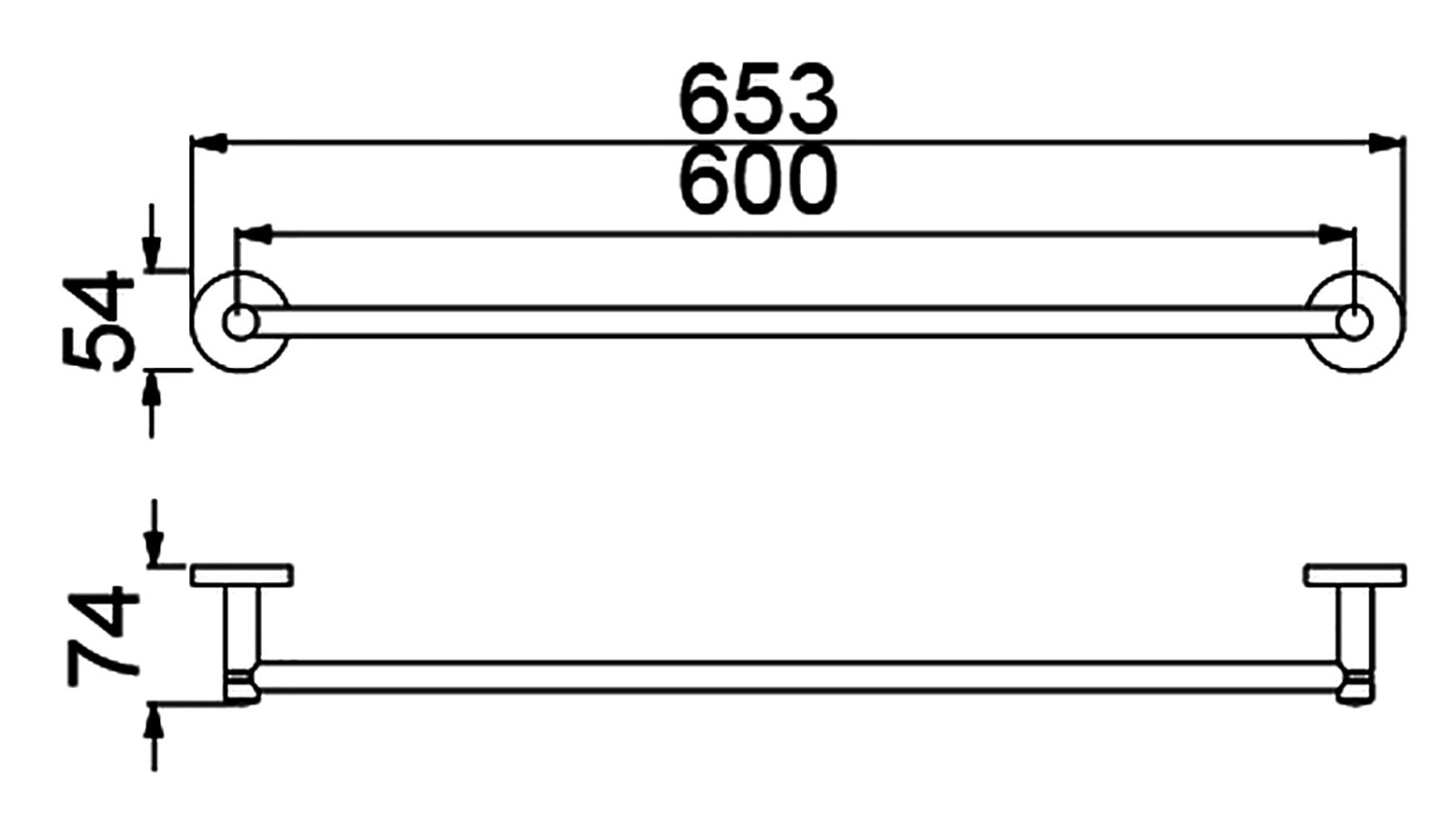 Timo Saona Полотенцедержатель двойной подвесной, латунь цвет: золото матовое 13056/17