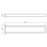 Timo Selene Полотенцедержатель двойной подвесной, латунь цвет: золото матовое 17052/17
