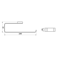 Timo Selene Полотенцедержатель подвесной, латунь цвет: золото матовое 17057/17