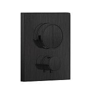 Almar Core Square Термостат для душа, внешняя часть на 2 потребителя, цвет: brushed absolute black E176682.AB