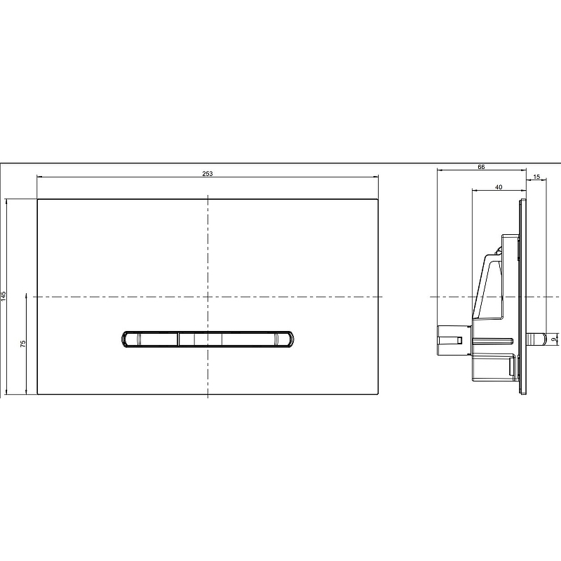 Villeroy & Boch Viconnect Кнопка смыва для унитаза, пластик, цвет: Белый глянцевый 92218068