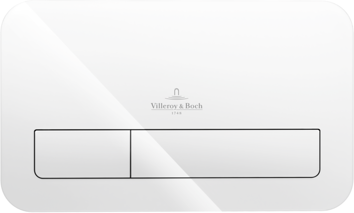 Villeroy & Boch Viconnect Кнопка смыва для унитаза, стекло, цвет: Glass Glossy White глянцевый 922400RE