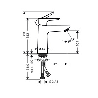 Hansgrohe Talis E Смеситель для раковины однорычажный, цвет: полированное золото 71712990
