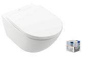 Villeroy & Boch Subway 3.0 Унитаз подвесной с крышкой, цвет: Альпийский белый CeramicPlus глянцевый 4670TSR1