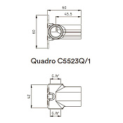 Nicolazzi  Встраиваемая часть для настенного смесителя Quadro C5523Q/1