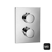 Almar Core Square Термостат для душа, внешняя часть на 3 потребителя, цвет: matt black E176883.MB