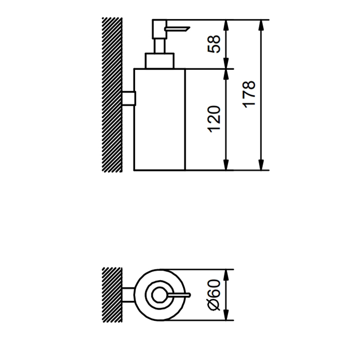 Fantini Young Дозатор подвесной, цвет: хром 96 02 7653