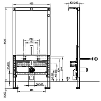 Villeroy & Boch Инсталляция для биде 52,5x10 см с комплектом крепления 92214800