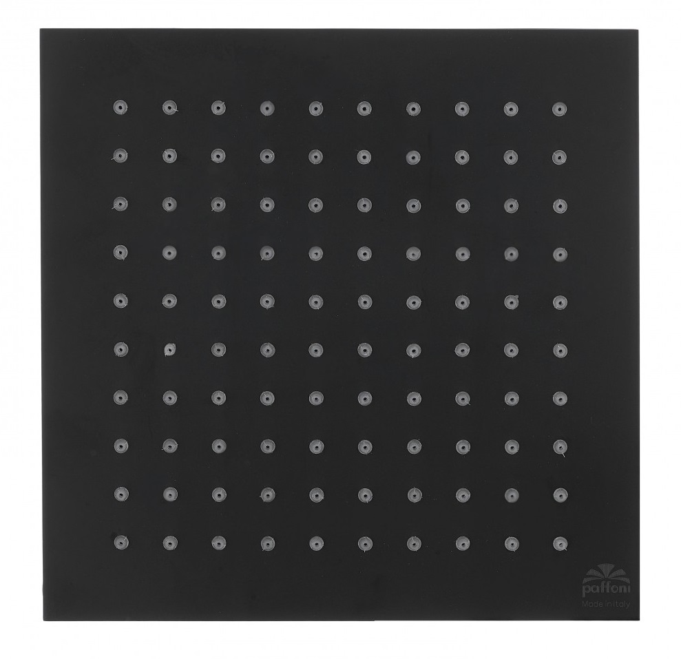 Paffoni Syncro Верхний душ 20x20 см, антикальций, цвет: черный матовый ZSOF075NO