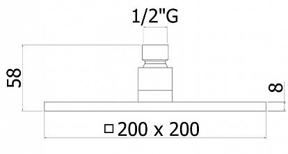 Paffoni Syncro Верхний душ 20x20 см, антикальций, цвет: черный матовый ZSOF075NO