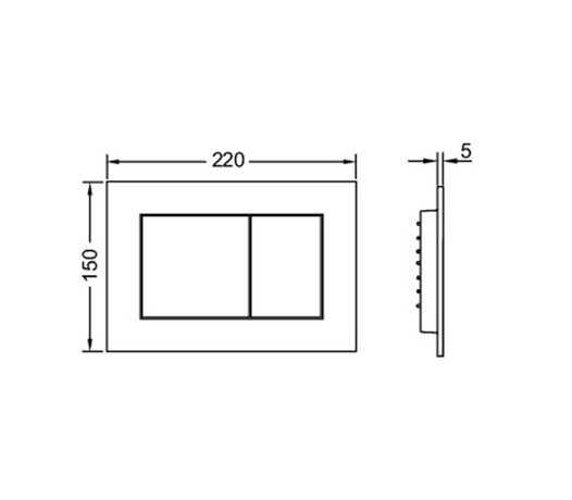 Tece Now Кнопка смыва для унитаза, пластик, цвет: белый матовый 9240417