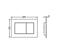 Tece Now Кнопка смыва для унитаза, пластик, цвет: белый матовый 9240417