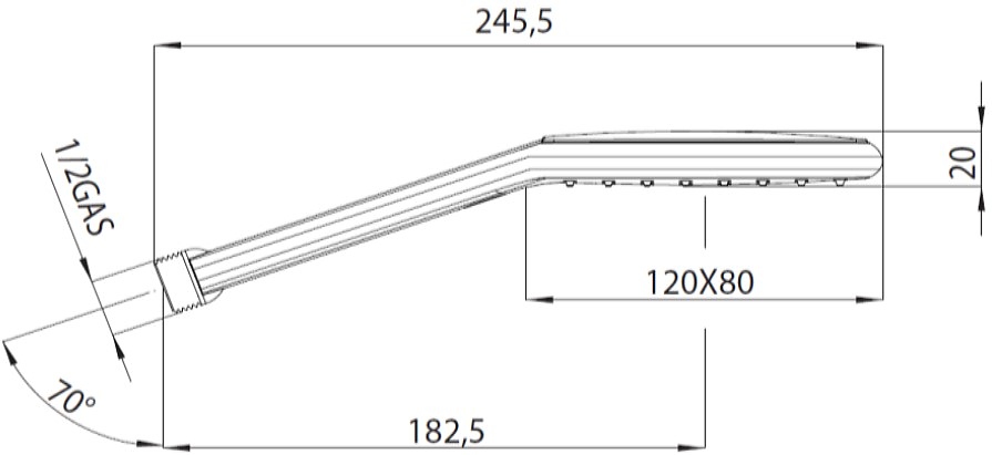 Bossini Agua Ручной душ, 1 вид струи, цвет: chrome B00175.030