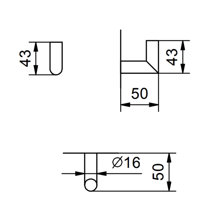 Fantini Young Крючок, цвет: Matt British Gold PVD 96 P6 7644