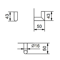 Fantini Young Крючок, цвет: Matt British Gold PVD 96 P6 7644