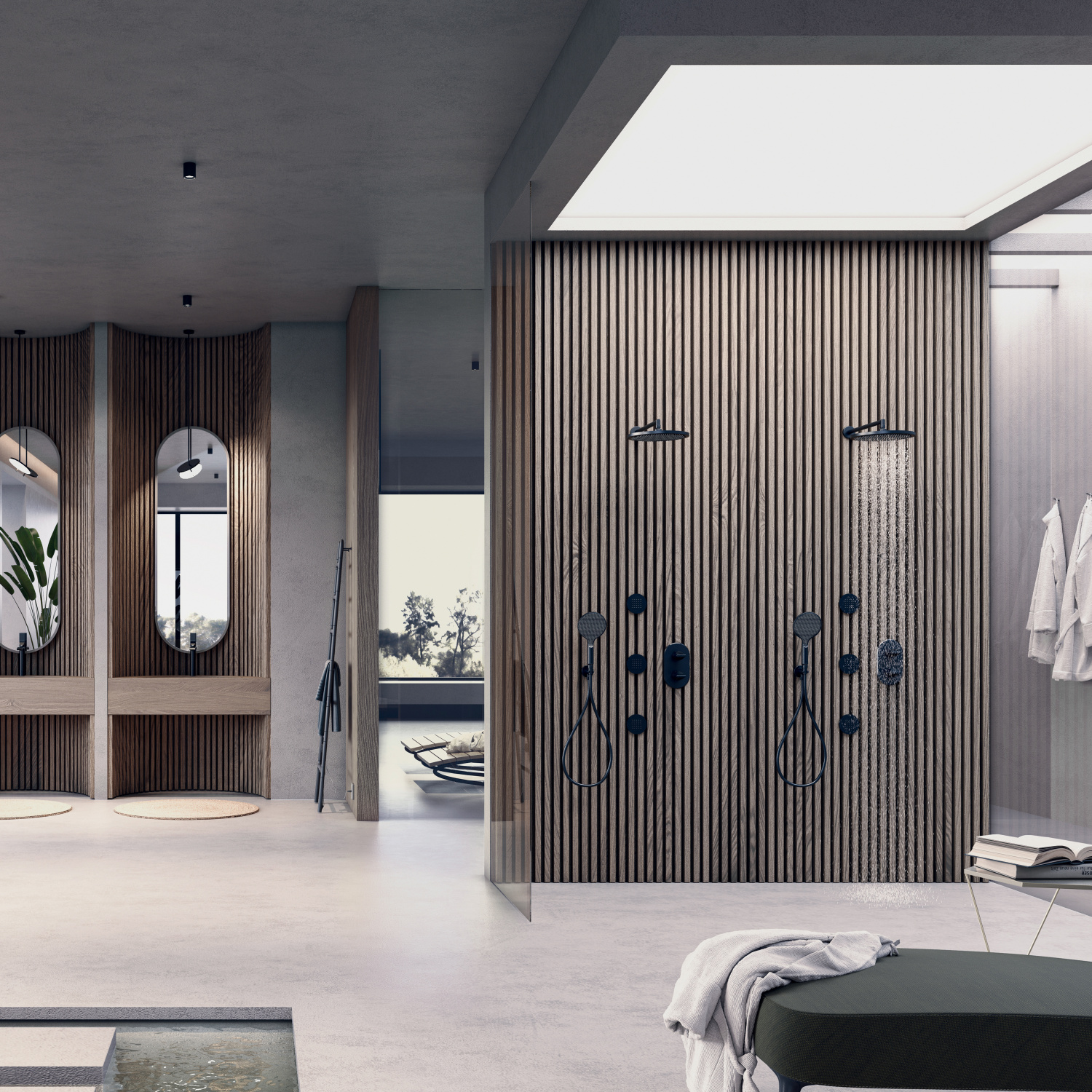 Bossini Apice Верхний душ d28 см, 1 вид струи, кронштейн настенный 33 см, цвет: chrome H70430H.030