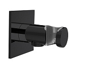 Almar Square Шланговое подключение для лейки с держателем, цвет: polished deep black E095039.DB