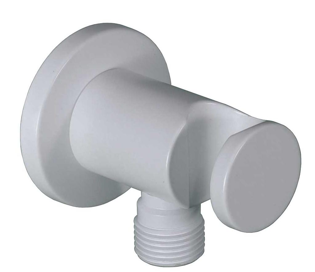 Paffoni Шланговое подключение с держателем 1/2", цвет: белый матовый ZSUP031BO