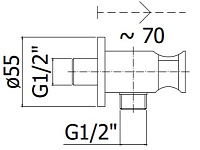 Paffoni Шланговое подключение с держателем 1/2", цвет: белый матовый ZSUP031BO