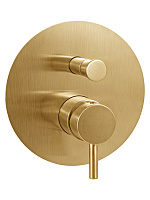 Paffoni Light Душевой комплект: душевой гарнитур, цвет: золото медовое брашированное KITZLIG015HGSP