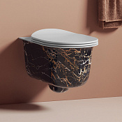 ArtCeram Chic Унитаз подвесной безободковый 38x53 см, цвет: portoro gold CHV001 48 00