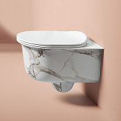 ArtCeram Chic Унитаз подвесной безободковый 38x53 см, цвет: calacatta gold CHV001 94 00