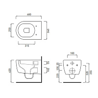 Cielo Smile Сиденье съемное из термоотверждающейся смолы, цвет: глянцевый черный CPVSMNEWFN