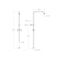 Ramonsoler Accesorios Душевая штанга, цвет: хром T100D