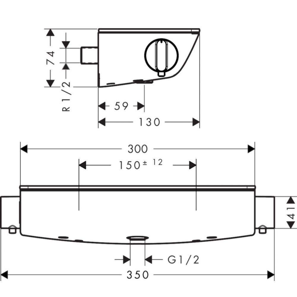 Hansgrohe Ecostat Select Термостат для душа Renovation, цвет: хром/белый 13111400