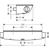 Hansgrohe Ecostat Select Термостат для душа Renovation, цвет: хром/белый 13111400