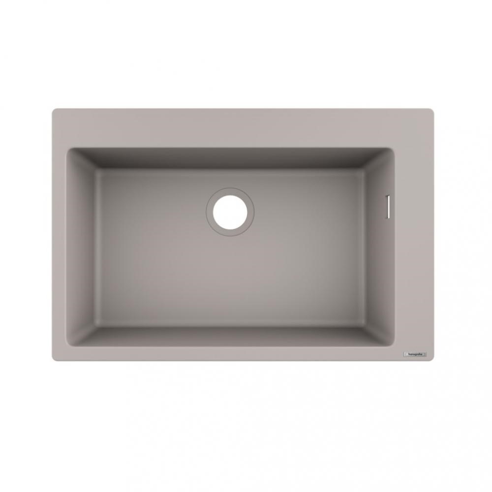 Hansgrohe S51 Кухонная мойка встраиваемая сверху 1 чаша 77x51 см, цвет: cерый бетон 43313380