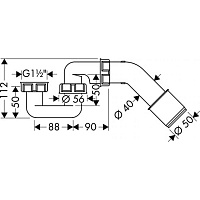 Hansgrohe Сифон для ванны 56373000
