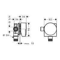 Hansgrohe Exafill Излив на ванну для слива-перелива, цвет: хром 58112000