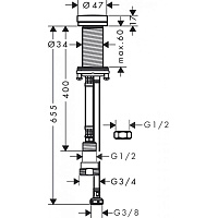 Hansgrohe Talis M54 Запорный вентиль для установки на кухонных мойках, цвет: нержавеющая сталь 72841800