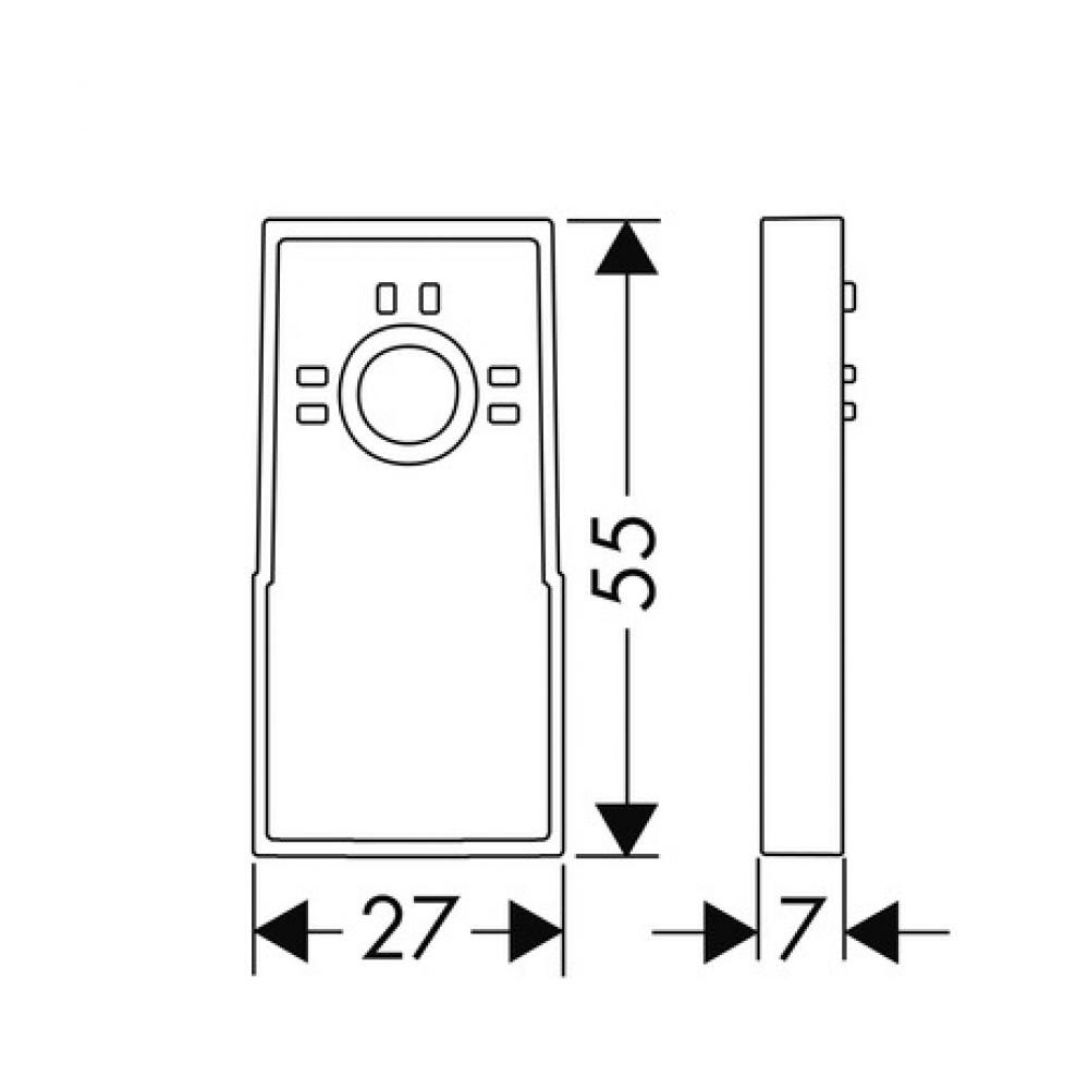 Hansgrohe Raindance Прокладка для крепления штанги Unica на плитку, цвет: хром 98993000