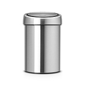 Brabantia Touch Bin Мусорное ведро нажимн., нержавеющая сталь на 3л, цвет: стальной матовый FPP 378645