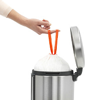 Brabantia NewIcon Мусорное ведро с педалью, нержавеющая сталь на 5л, цвет: стальной матовый FPP 112102