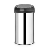 Brabantia Touch Bin Мусорное ведро нажимн., нержавеющая сталь на 60л, цвет: стальной полированный 402586