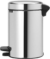 Brabantia NewIcon Мусорное ведро с педалью, нержавеющая сталь на 3л, цвет: стальной полированный 113147